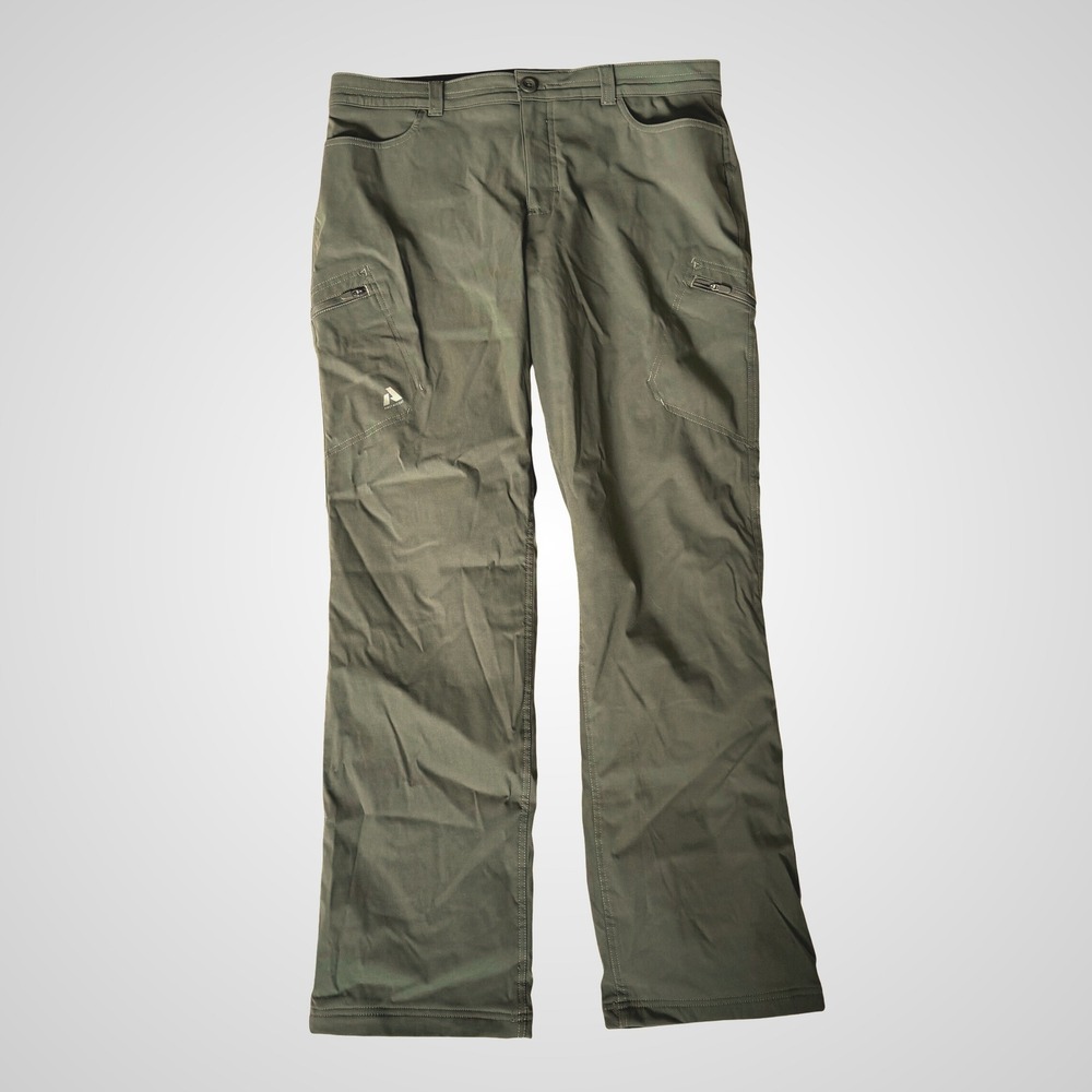 Eddie Bauer Fleece Lined Olive Green Outdoor Hiking Cargo Pants Women's‎ Size 14